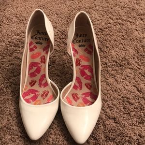 juice couture white heels